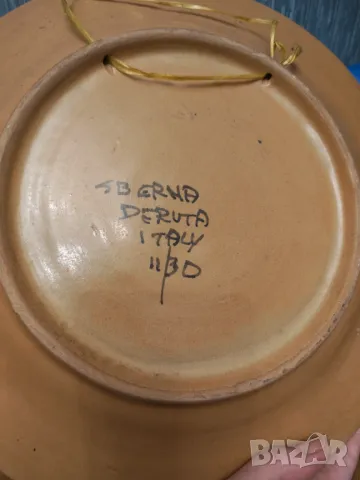 Deruta огромна ръчно изработена чиния за стена, снимка 4 - Декорация за дома - 49576646