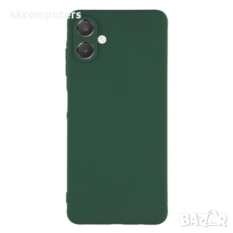 Силиконов кейс iPaky матиран, За Samsung Galaxy A07, Тъмнозелен и Протектор