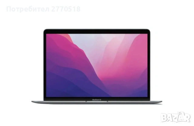 Лаптоп Apple MacBook Air 13, 13.3", M1, 256GB, 8GB, Сив