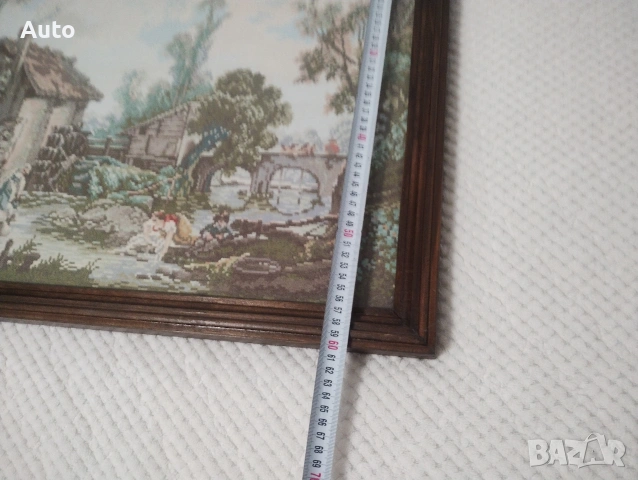 Гоблен - Старата мелница 60х76см, снимка 2 - Други ценни предмети - 53598025