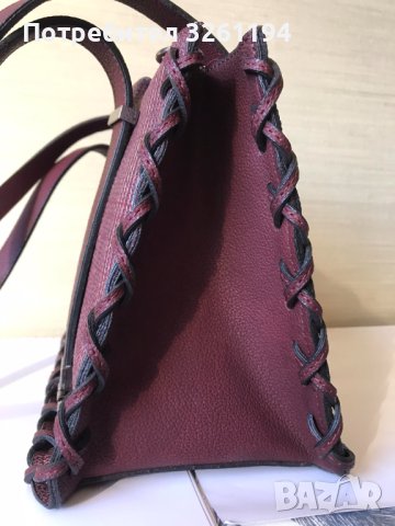 дамска  кожена чанта 3 в 1 - НОВА - цвят бордо , снимка 3 - Чанти - 38903365
