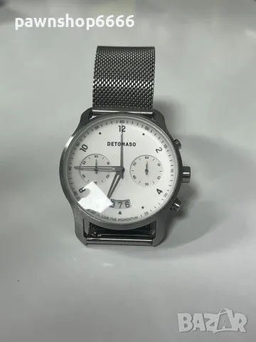Часовник  Detomaso ЛИМИТИРАНА ИЗДАНИЕ СРЕБРИСТО / БЯЛО, снимка 4 - Мъжки - 49011311