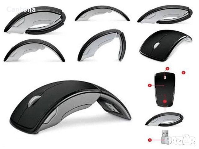 Безжична сгъваема мишка Arc, снимка 2 - Клавиатури и мишки - 39285054