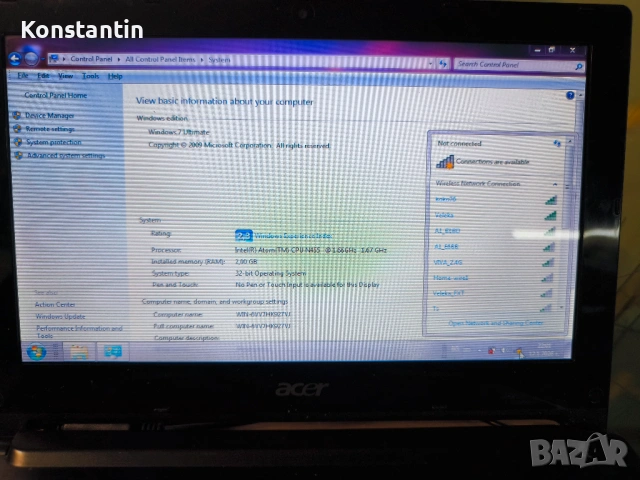 Продавам нетбук Acer Aspire One D255E, снимка 8 - Лаптопи за дома - 53088304