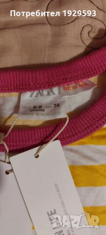 Детска тениска марка Zara, снимка 2 - Бебешки блузки - 43898515