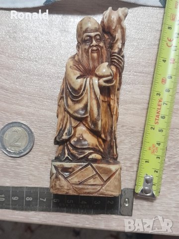 Фигура,Азиатски мъдрец,смола,Азия,

, снимка 4 - Антикварни и старинни предмети - 43730142