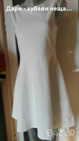 Бяла релефна рокля на H&M👗🌹L/XL👗🌹арт.306, снимка 2 - Рокли - 33138250