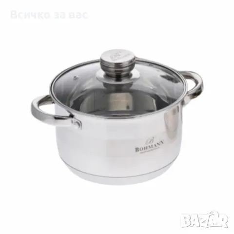 Тенджера от неръждаема стомана Bohmann с капак и термо дъно
