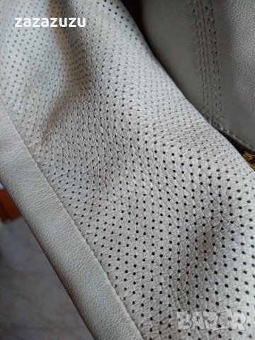 ЕСТЕСТВЕНА КОЖА - ITALY, агнешка напа, цвят слонова кост, вталено, снимка 10 - Якета - 32679376