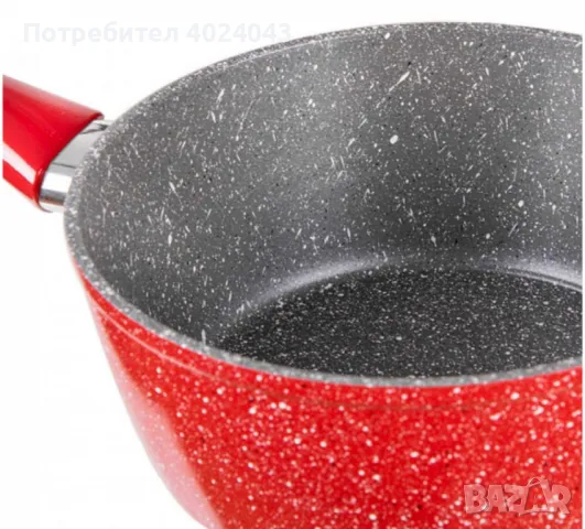 Касерола с капак Voltz, 18см./1.6л., Мраморно покритие, Индукция, Червен, снимка 3 - Други - 47896731
