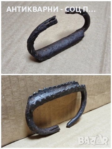 Старинна Кована Ръчна Роначка За Царевица, Стара Примитивна Роначка За Царевица. , снимка 4 - Антикварни и старинни предмети - 52393850