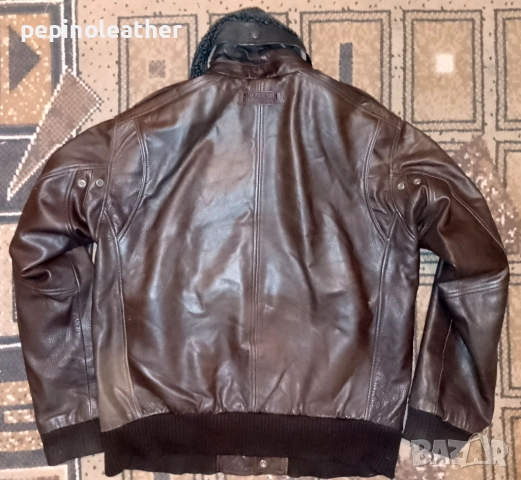 NICKELSON английско пилотско кожено яке тип MА-1, размер L-XL / 54, снимка 10 - Якета - 52794057