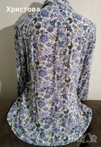 Цветна риза с кашмирена шарка, L, снимка 2 - Ризи - 36840733