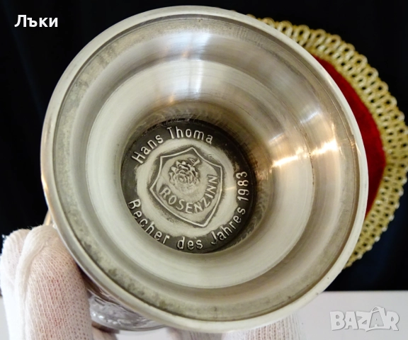 Калаен бокал,чаша за вино с картини на Hans Thoma. , снимка 10 - Антикварни и старинни предмети - 52203672