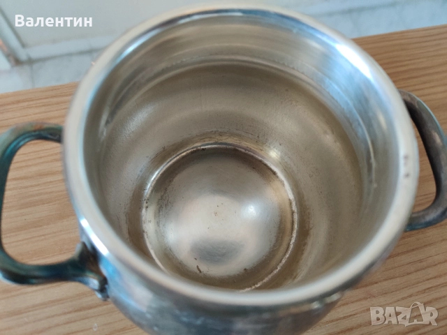 Немски сервиз чайник и захарница от посребрен метал, снимка 6 - Сервизи - 52311445