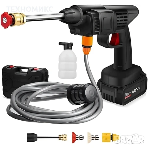 Акумулаторна Водоструйка 22 Бара, 1бр Батерия 48V 8Ah, Зарядно и Аксесоари в куфар - ПРОМОЦИЯ !!!