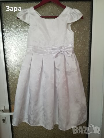 Официална бяла рокля и цвят праскова, снимка 7 - Бебешки рокли - 40596385
