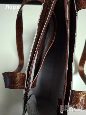 Дамска чанта естествена кожа , снимка 5 - Чанти - 53009487