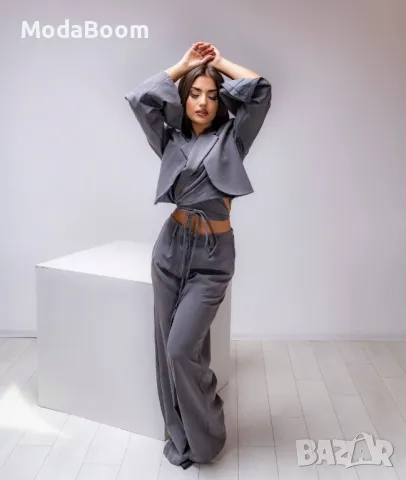Сив дамски комплект от две части , снимка 7 - Комплекти - 48009124
