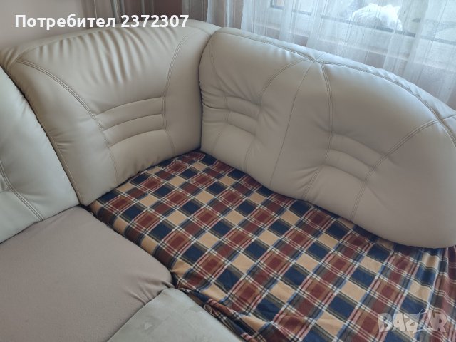 Кожен диван с опция за сън и ракла , снимка 5 - Дивани и мека мебел - 40104646