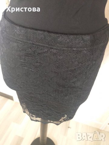 Дантелена пола ВЕРО МОДА в черно - 12,00лв., снимка 12 - Поли - 28382006