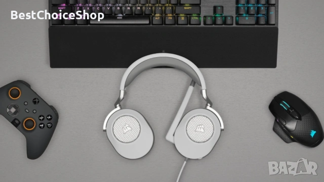 Gaming слушалки с микрофон Corsair HS65, Surround, Dobly Audio 7.1 Sound ID, Конектор USB & 3.5mm, снимка 7 - Слушалки за компютър - 53061211