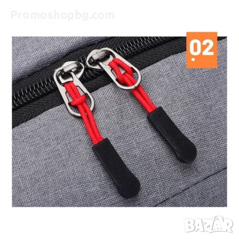 Раница за лаптоп Onyx, 43x30x15 см, 15,6 инча, Водоустойчива, Сива, размери 43x30x14 cm, снимка 5 - Раници - 40361741