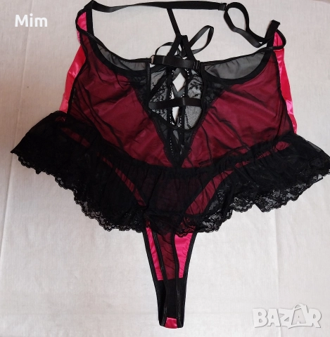 3XL Еротично боди от сатен и дантела , снимка 3 - Бельо - 52634564