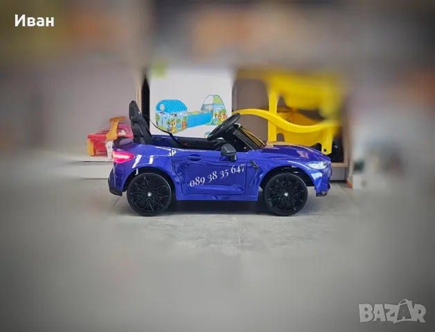 ТОП ЦЕНА!НОВО!Акумулаторна кола BMW M4 с 12V,меки гуми,кожена седалка, снимка 6 - Електрически играчки - 49592758