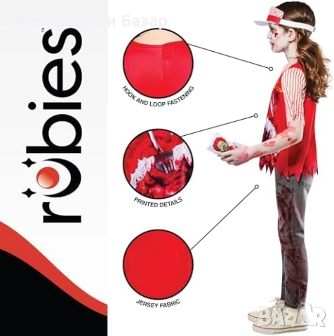 Нов Зомби костюм за дете Zombie Burger Worker тематично парти Хелоуин , снимка 3 - Други - 52078684