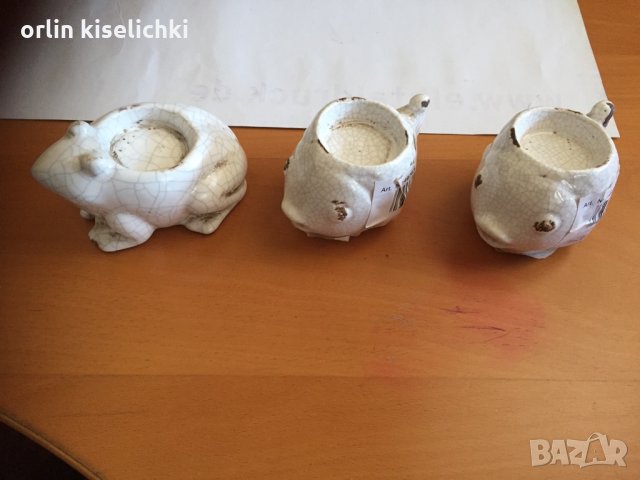 Свещник жаба и риба Г, снимка 1