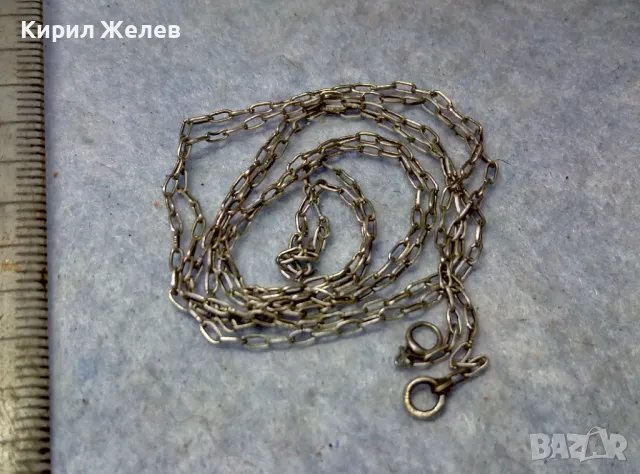 ФИНА СТАРИННА СРЕБЪРНА ВЕРИЖКА ЛАНЧЕ КОЛИЕ СИНДЖИРЧЕ СРЕБРО ВИСОКА ПРОБА РЪЧНА ИЗРАБОТКА 32038, снимка 9 - Антикварни и старинни предмети - 49704843
