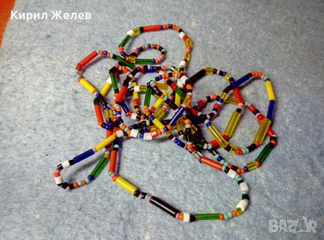 ПЪСТРОЗВЕТНА НЕЖНА МЪНИСТЕНА ОГЪРЛИЦА ФИНА РЪЧНА ИЗРАБОТКА РЕТРО СТИЛ 47268, снимка 5 - Колиета, медальони, синджири - 47315813