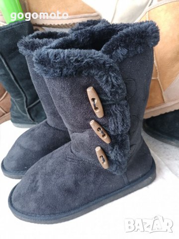 НОВИ Ботуши реплика на UGG®, топли дамски черни боти, апрески, N- 38 - 39, снимка 12 - Дамски апрески - 39304054