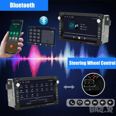 7” 2-DIN за VW-SEAT-Skoda с Android 15, 4/64GB 1997-2009 , снимка 12 - Аксесоари и консумативи - 53053503