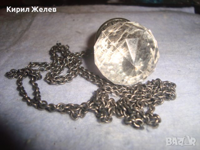 МНОГО ЕФЕКТНА ВИНТИДЖ АРТ ВИСУЛКА РЕТРО ВИНТИДЖ СТИЛ ФАСЕТИРАН КРИСТАЛЕН МЕДАЛЬОН 27901, снимка 5 - Колиета, медальони, синджири - 37096606