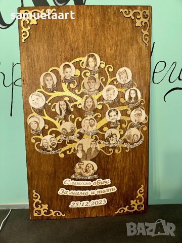 Родословно дърво със лазерно гравирани снимки , снимка 3 - Картини - 43886229