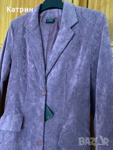 Дамско кадифено издължено сако - манто, снимка 2 - Сака - 28246840