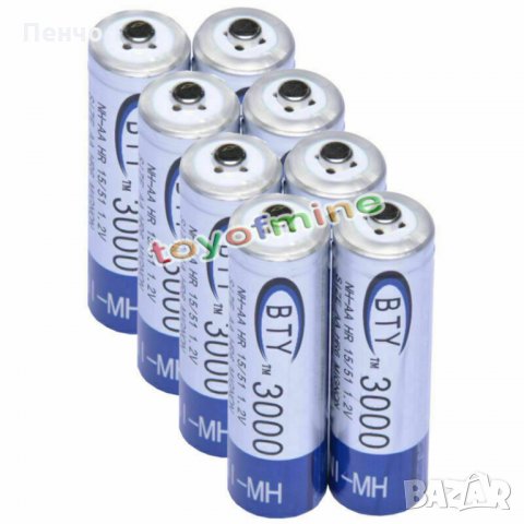 4 бр x AA 3000 mAh 1.2V Ni-MH акумулаторни батерии акумулаторна батерия презареждащи за MP3 фотоапар, снимка 7 - Други стоки за дома - 26444293