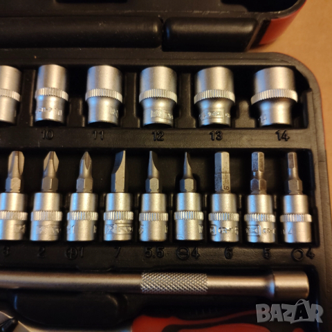 RS PRO гидория гедоре 1/4 drive 42части качествени вложки камъни комплект, снимка 6 - Гедорета - 52914874