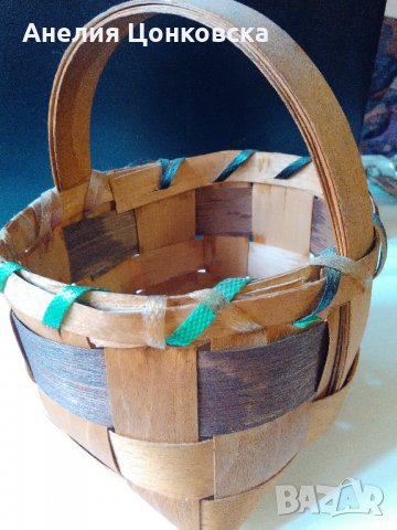 Нова плетена кошничка, снимка 1 - Антикварни и старинни предмети - 26958424