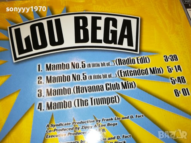 LOU BEGA MAMBO N5 CD-ВНОС GERMANY 0112231535, снимка 10 - CD дискове - 43228788
