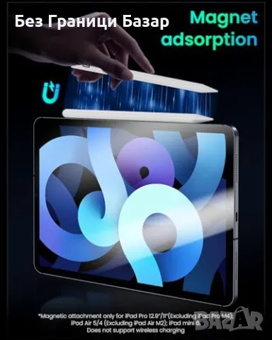 Нов Стилус писалка за iPad Pro/Air/Mini – магнитна, бързо зареждане, снимка 3 - Друга електроника - 49683394