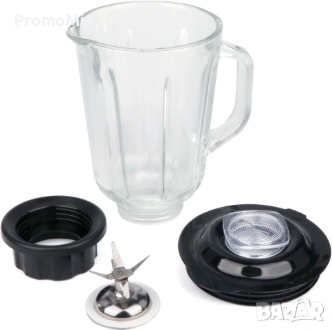 Блендер 2в1 Nexser NS1841S 1.5л 600W Мелничка Чопър Стъклена кана Лед Смути Шейк, снимка 3 - Блендери - 53042117