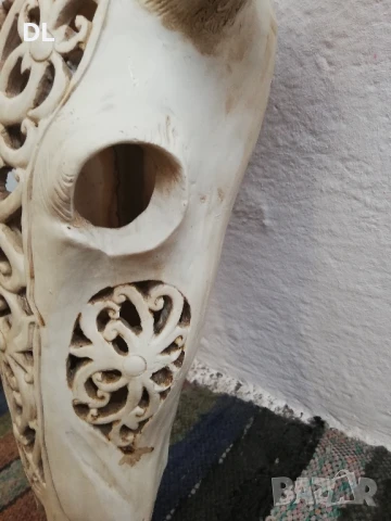 Резбован череп с разглобяеми Рога, снимка 7 - Декорация за дома - 50574311