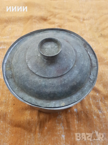 Бакърена тенджера с капак 19 век 2