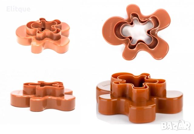 Комплект форми за сладки Tescoma Delicia, коледно човече, 4 размера