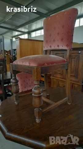 Масивни столове с плюш и капси внос Германия-ОБЯВЕНАТА ЦЕНА Е ЗА БРОЙ!, снимка 7 - Столове - 37143005