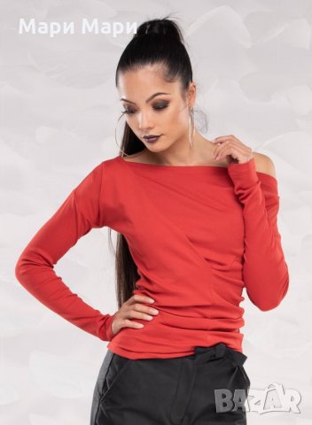 Блуза "Red Twist" от рипс, снимка 3 - Блузи с дълъг ръкав и пуловери - 27301962