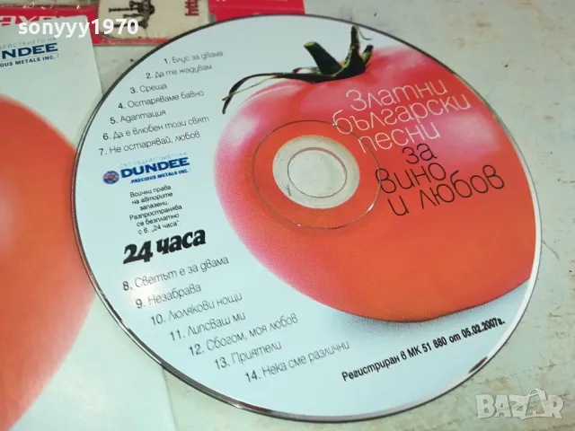 ЗЛАТНИ БГ ПЕСНИ ЗА ВИНО И ЛЮБОВ-ЦД 0804251552, снимка 2 - CD дискове - 49812674